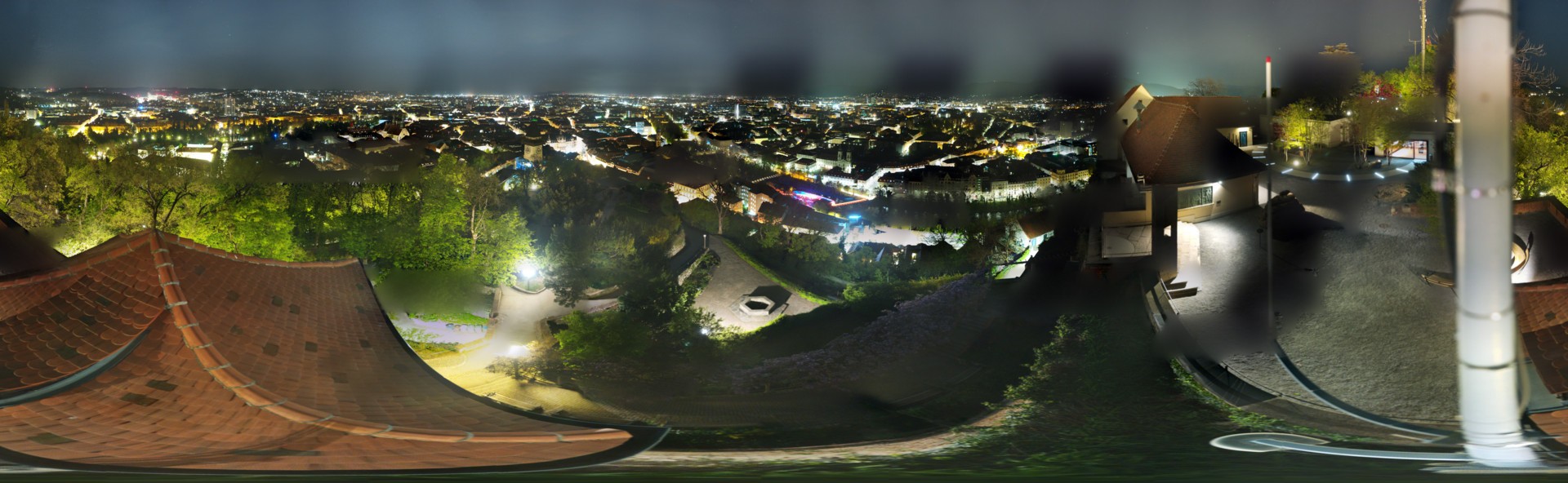 Archiv Foto Webcam Graz: Panorama vom Schlossberg