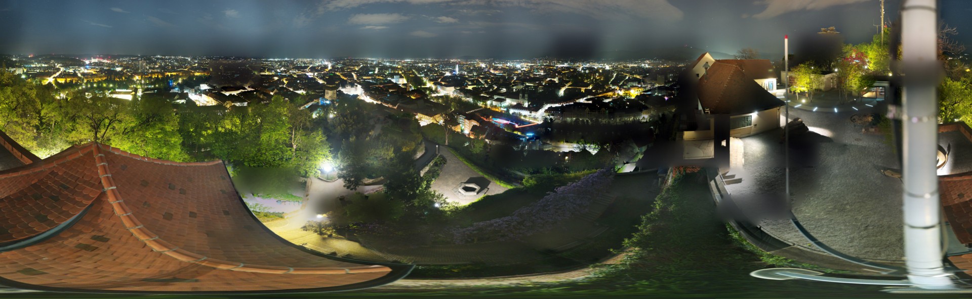 Archiv Foto Webcam Graz: Panorama vom Schlossberg