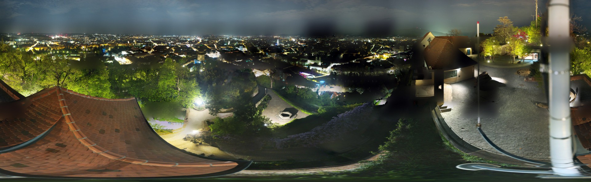 Archiv Foto Webcam Graz: Panorama vom Schlossberg