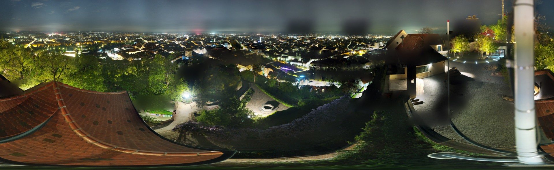 Archiv Foto Webcam Graz: Panorama vom Schlossberg