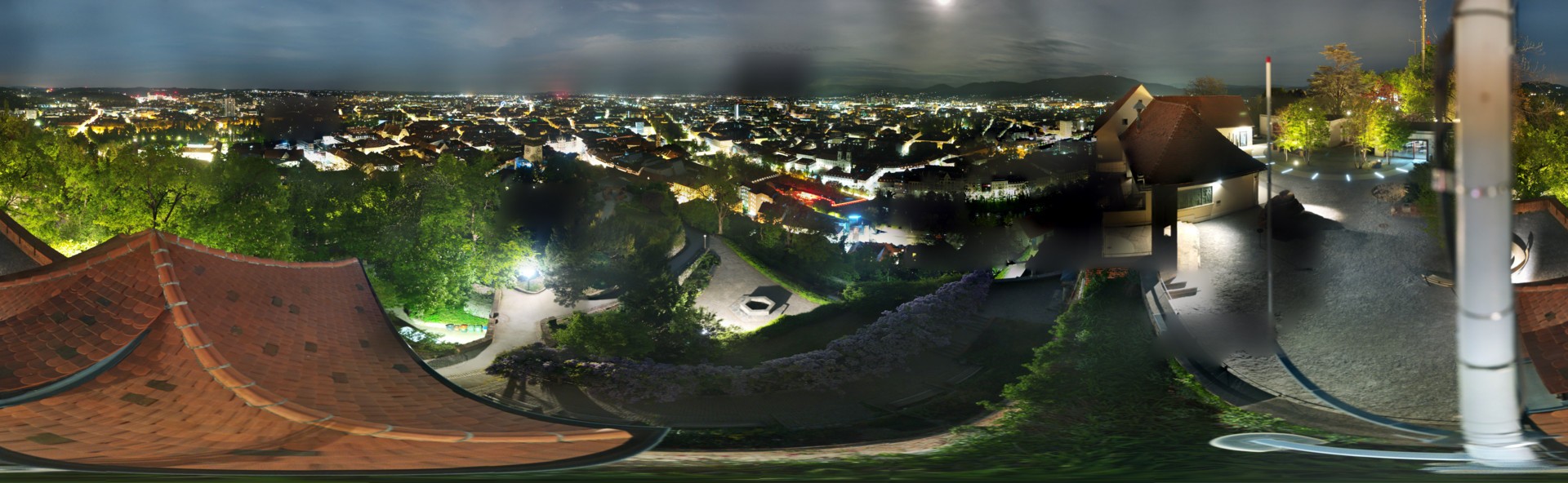 Archiv Foto Webcam Graz: Panorama vom Schlossberg