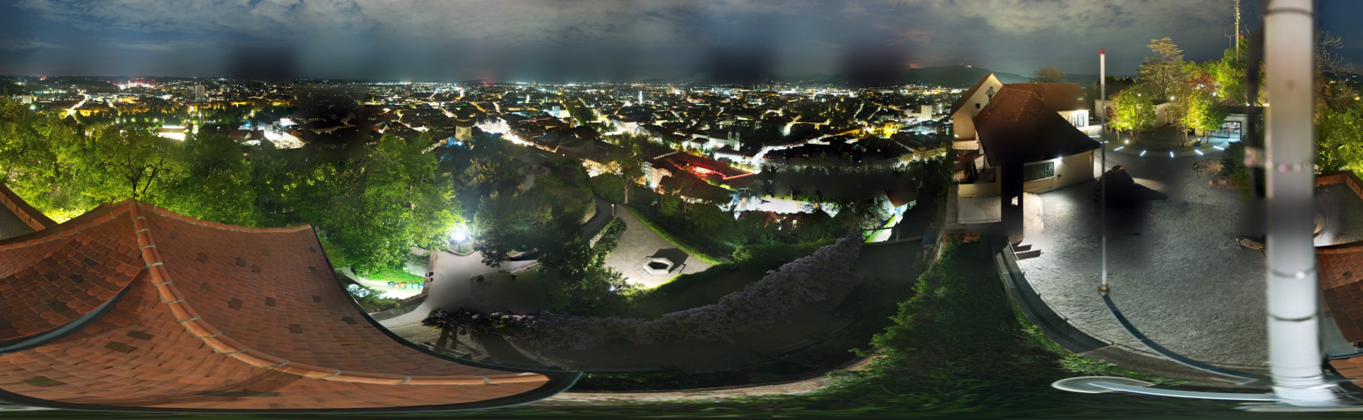 Archiv Foto Webcam Graz: Panorama vom Schlossberg