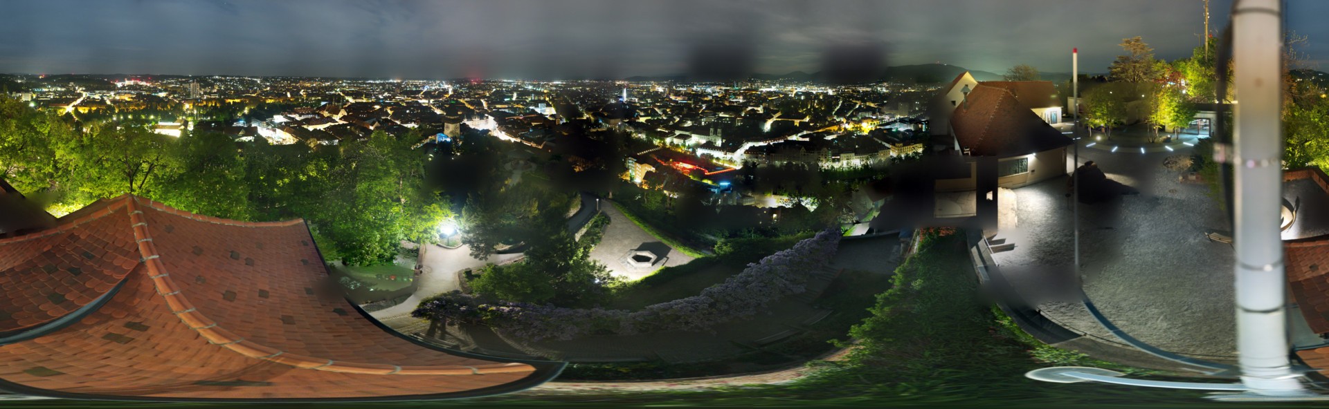 Archiv Foto Webcam Graz: Panorama vom Schlossberg