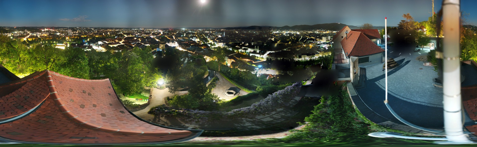 Archiv Foto Webcam Graz: Panorama vom Schlossberg