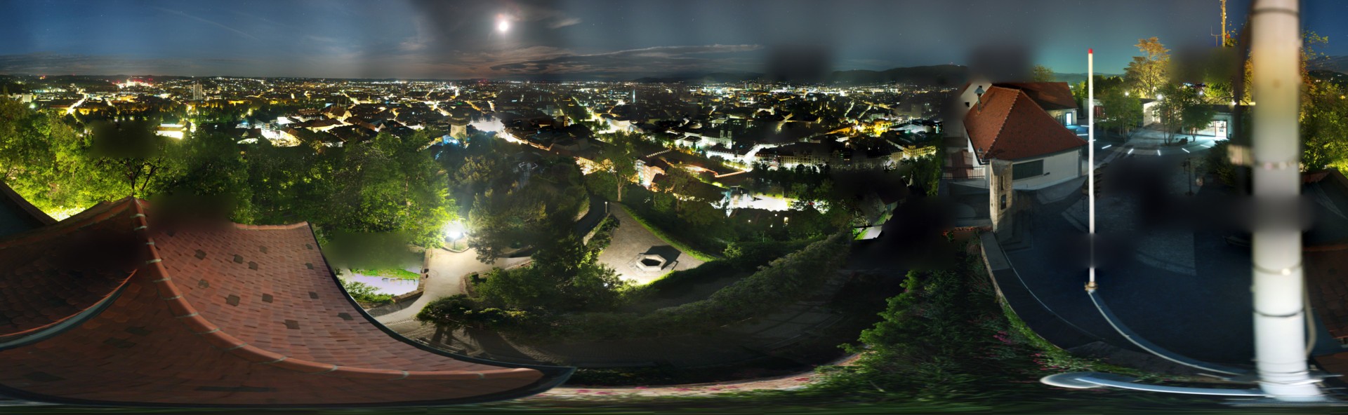 Archiv Foto Webcam Graz: Panorama vom Schlossberg