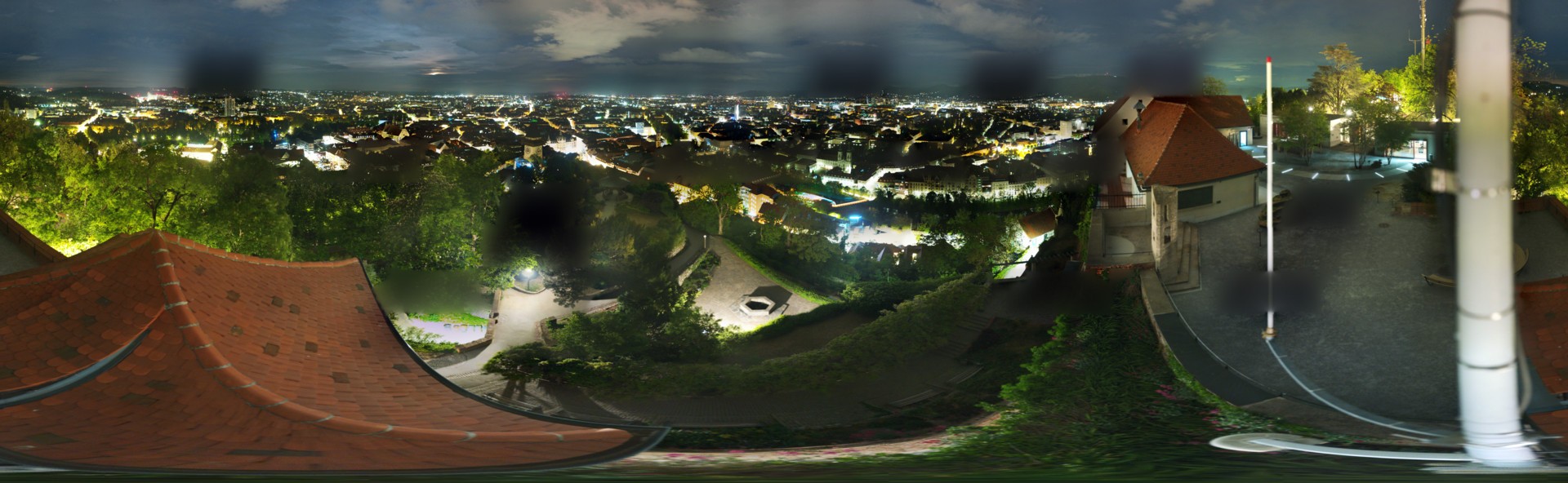 Archiv Foto Webcam Graz: Panorama vom Schlossberg