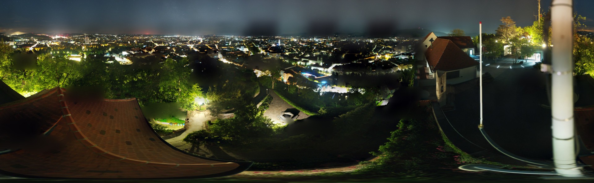 Archiv Foto Webcam Graz: Panorama vom Schlossberg