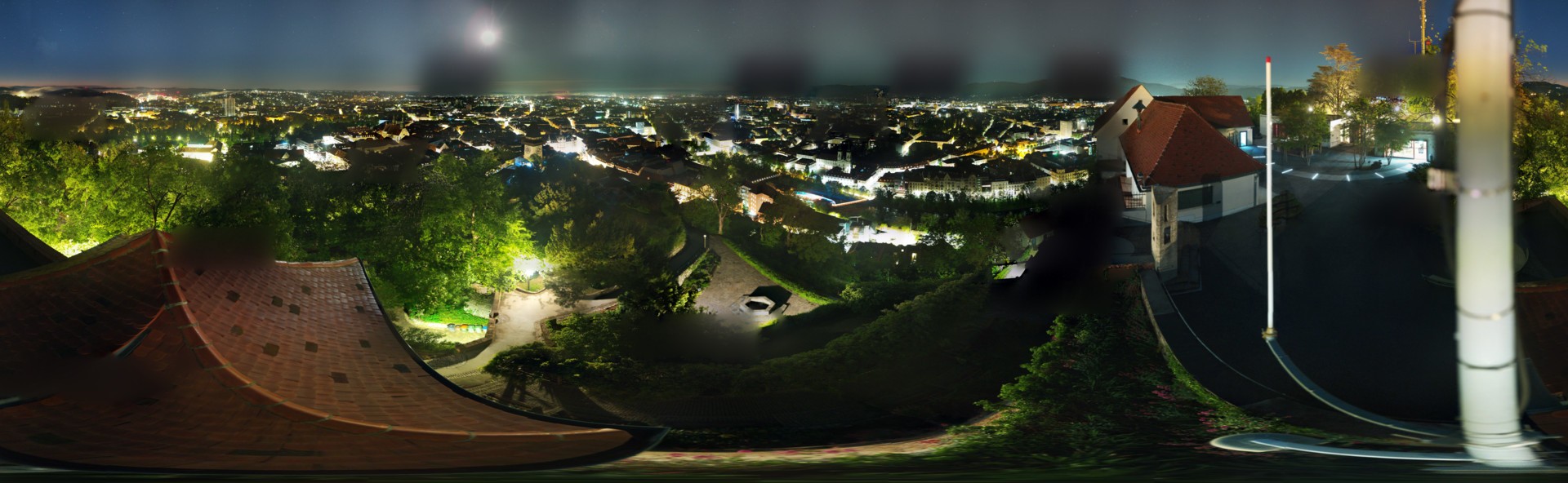 Archiv Foto Webcam Graz: Panorama vom Schlossberg