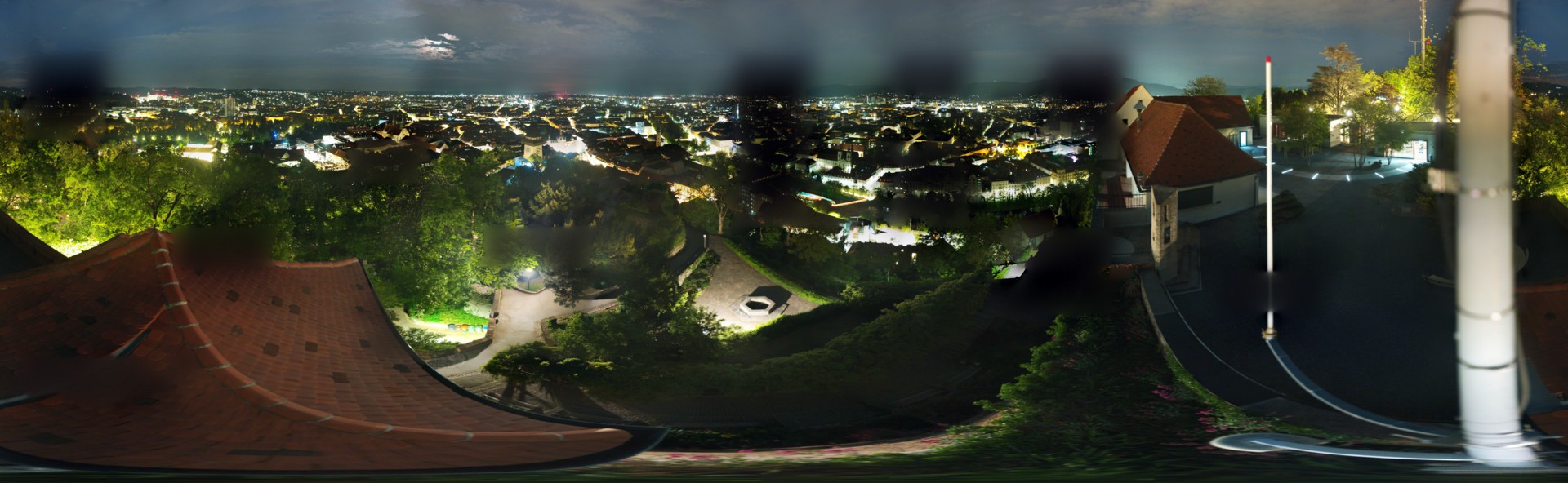 Archiv Foto Webcam Graz: Panorama vom Schlossberg
