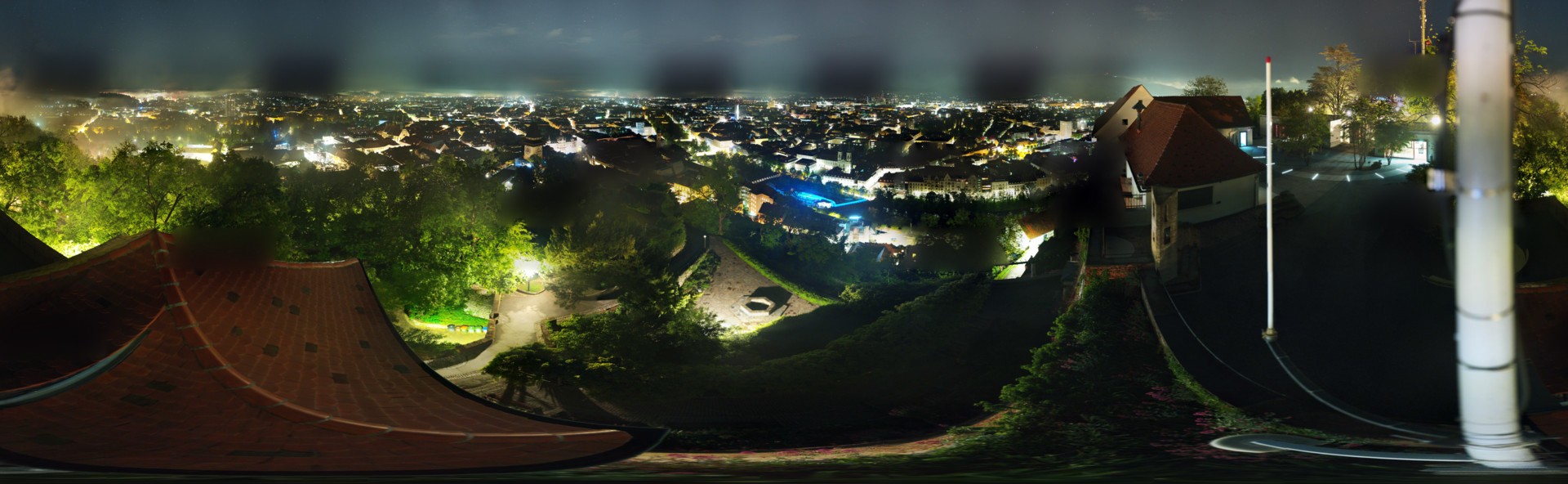 Archiv Foto Webcam Graz: Panorama vom Schlossberg