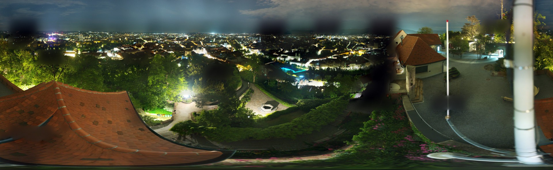 Archiv Foto Webcam Graz: Panorama vom Schlossberg