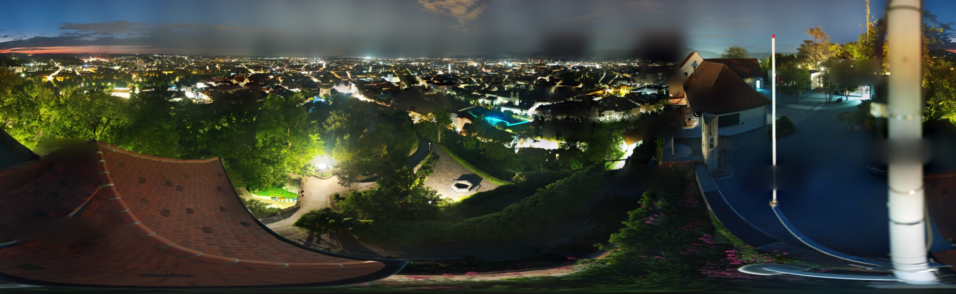 Archiv Foto Webcam Graz: Panorama vom Schlossberg