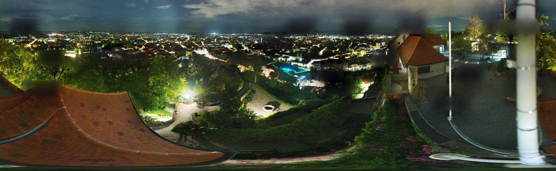 Archiv Foto Webcam Graz: Panorama vom Schlossberg