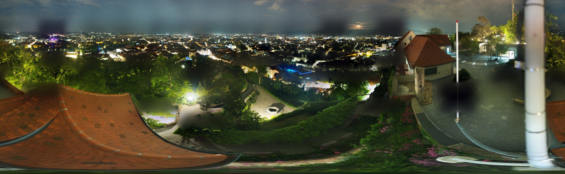 Archiv Foto Webcam Graz: Panorama vom Schlossberg