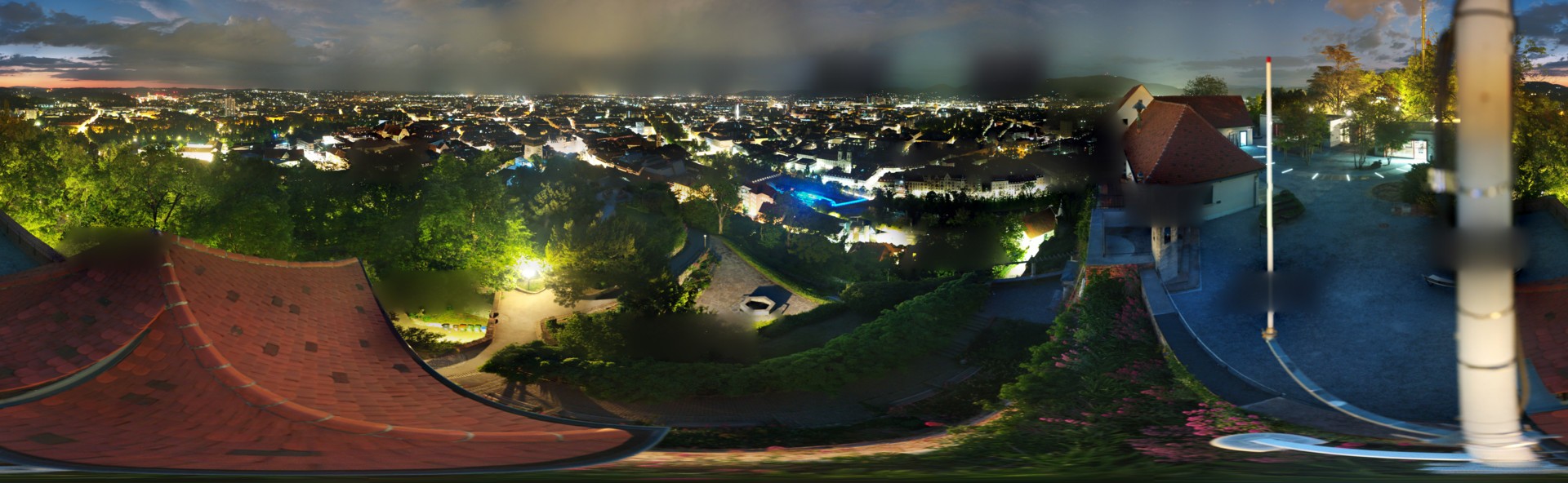 Archiv Foto Webcam Graz: Panorama vom Schlossberg