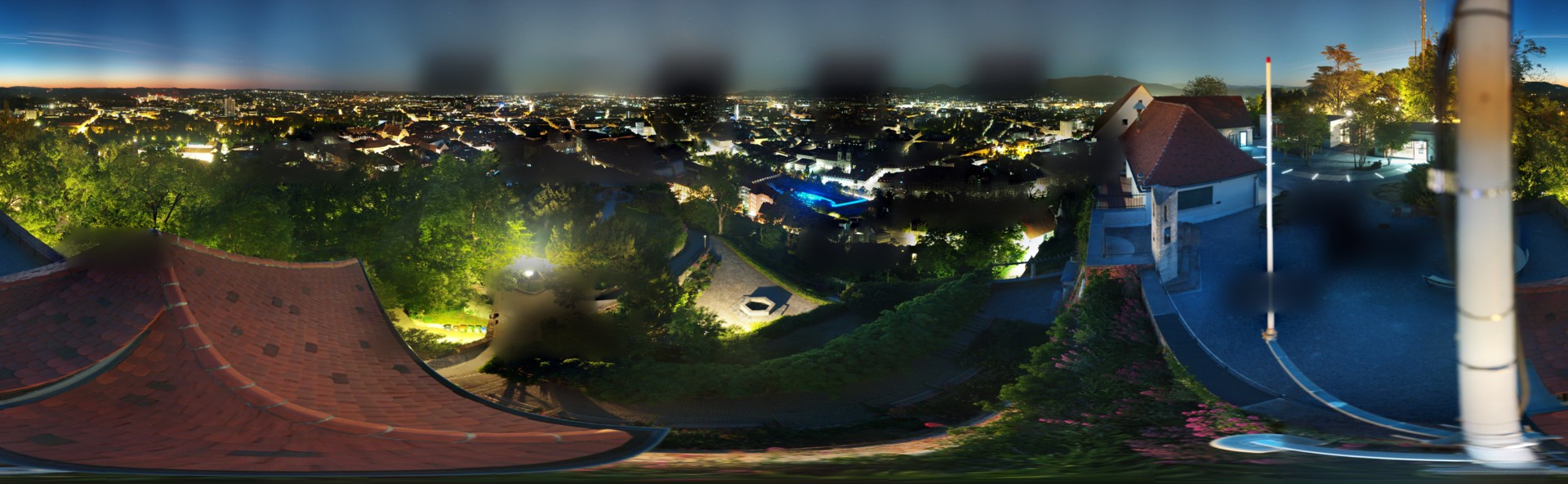 Archiv Foto Webcam Graz: Panorama vom Schlossberg