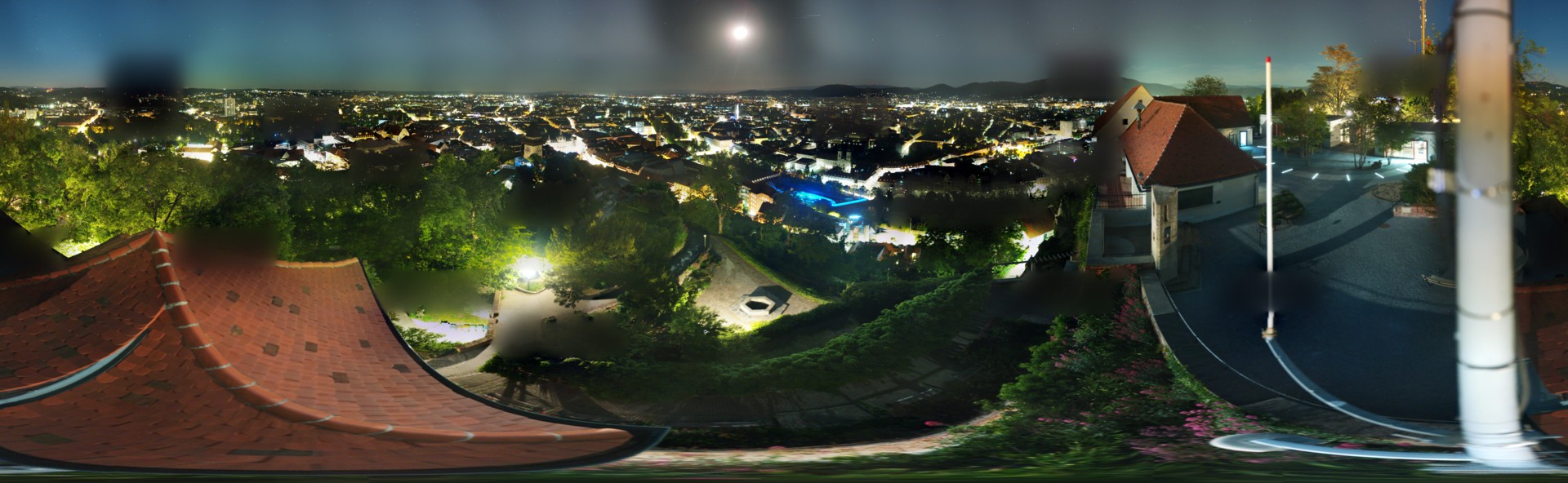 Archiv Foto Webcam Graz: Panorama vom Schlossberg