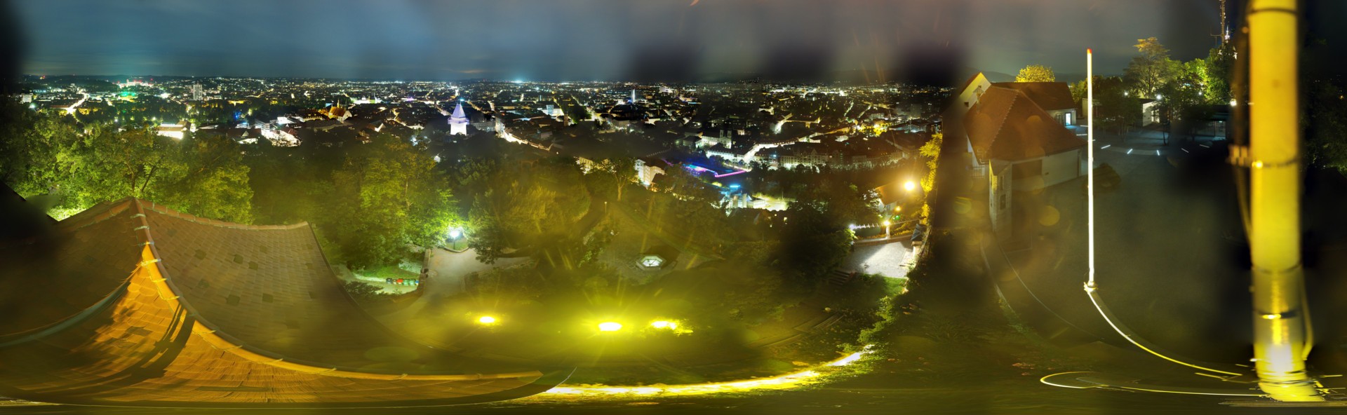 Archiv Foto Webcam Graz: Panorama vom Schlossberg