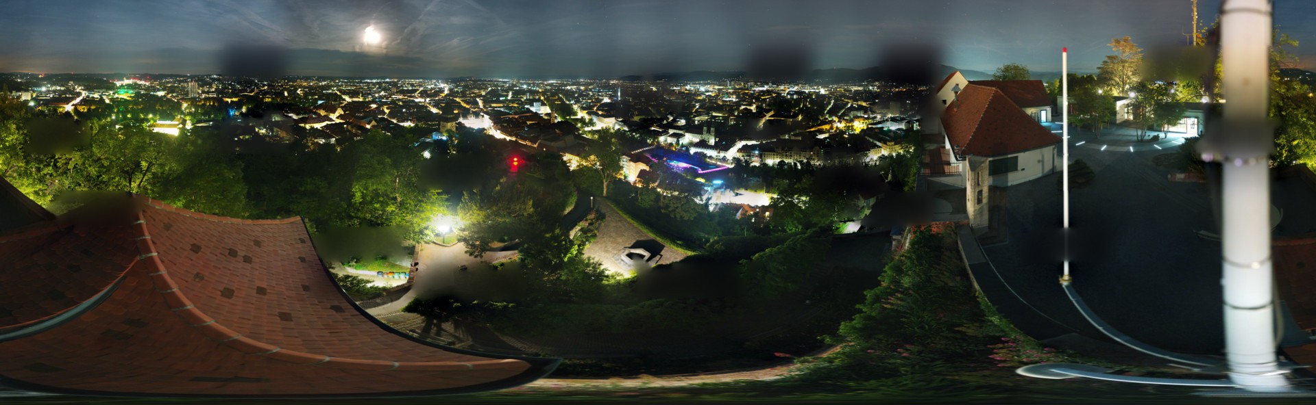Archiv Foto Webcam Graz: Panorama vom Schlossberg