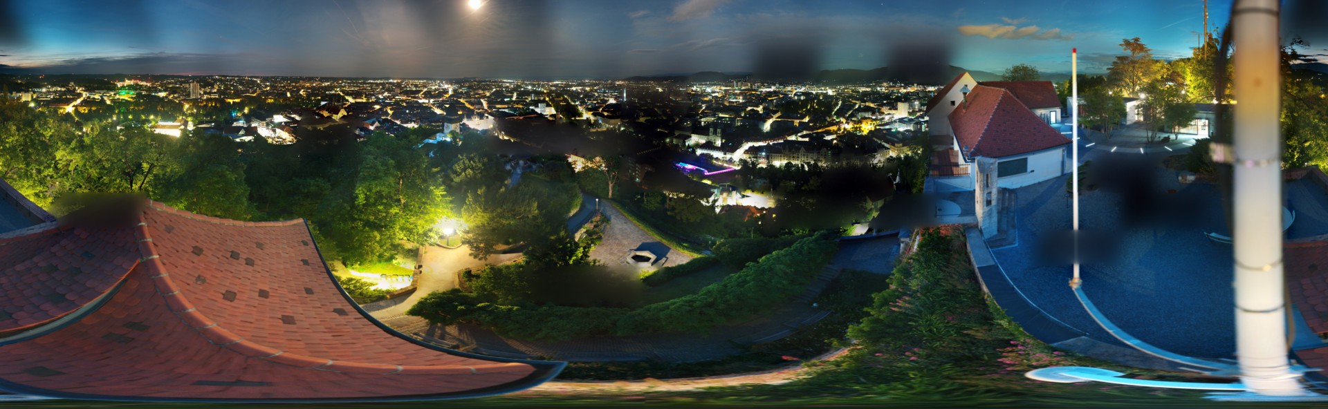 Archiv Foto Webcam Graz: Panorama vom Schlossberg