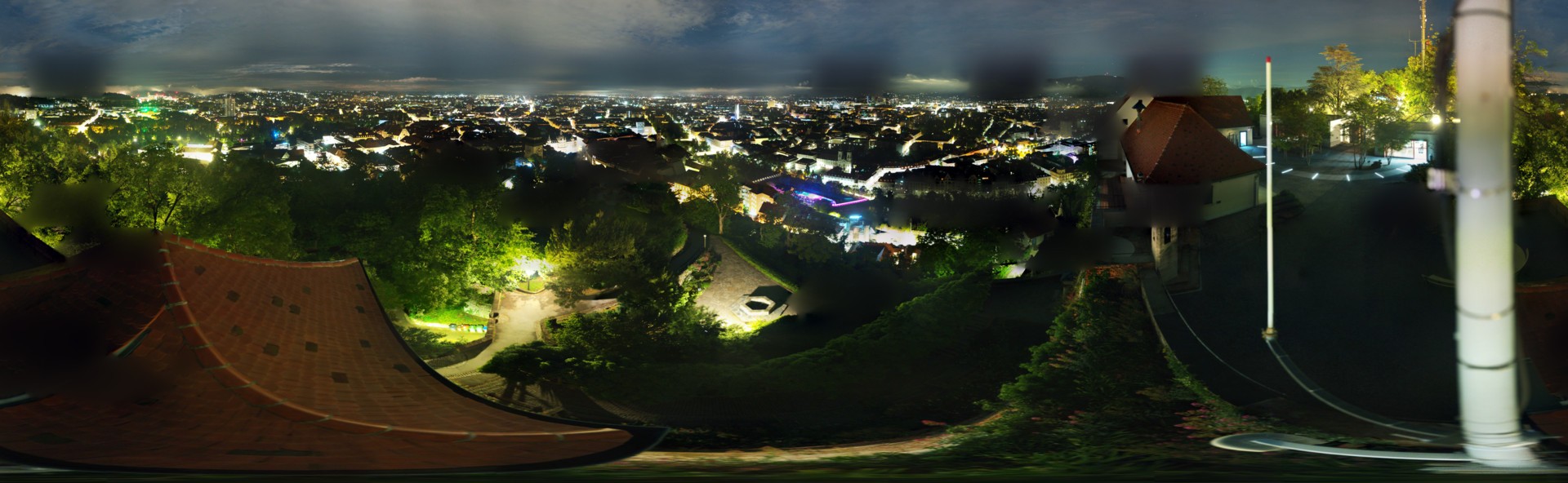 Archiv Foto Webcam Graz: Panorama vom Schlossberg