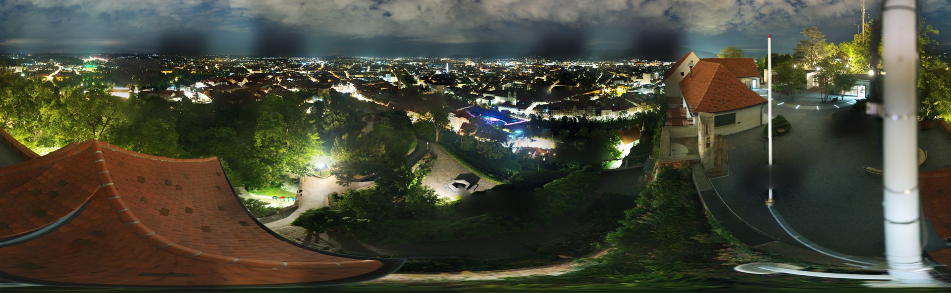 Archiv Foto Webcam Graz: Panorama vom Schlossberg