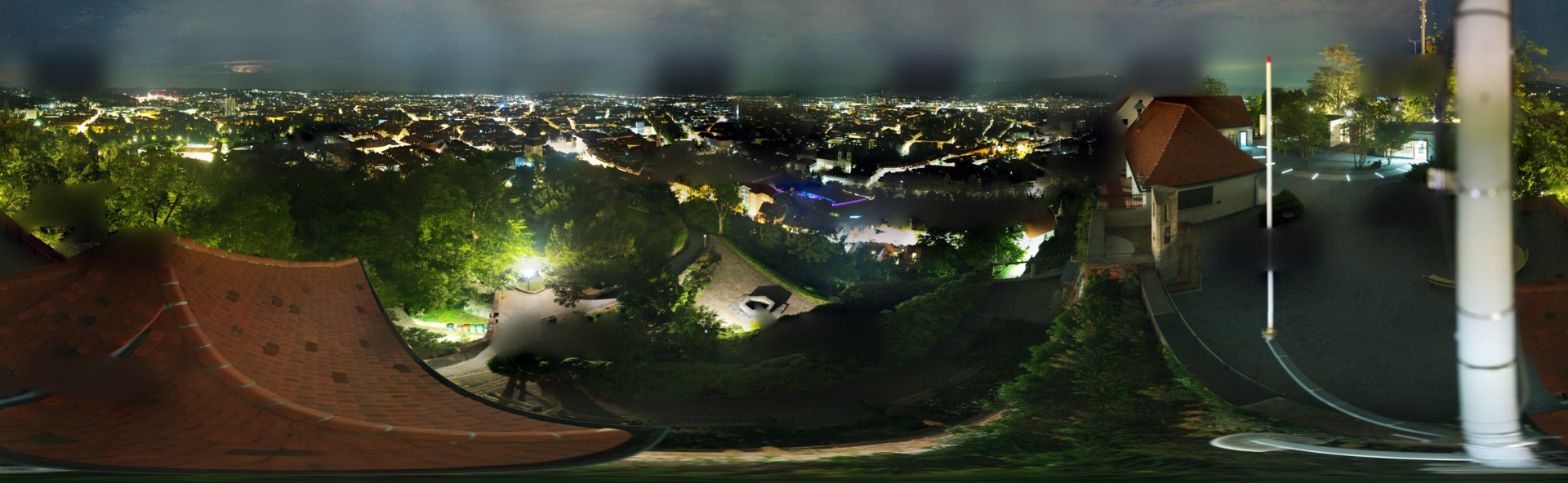 Archiv Foto Webcam Graz: Panorama vom Schlossberg