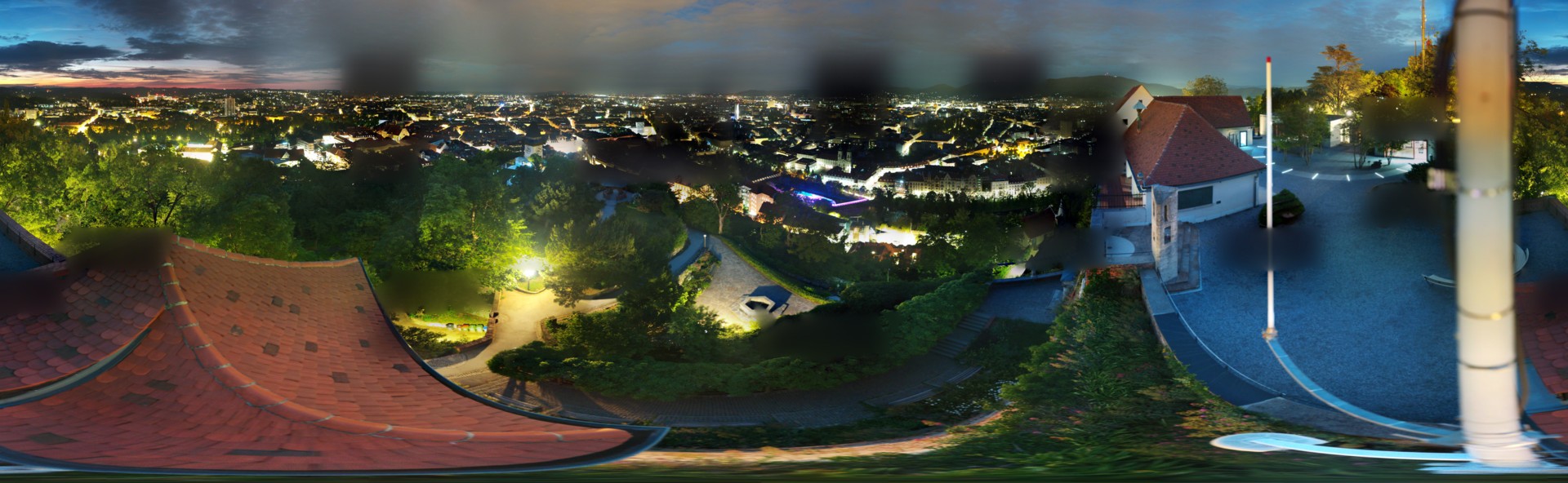 Archiv Foto Webcam Graz: Panorama vom Schlossberg