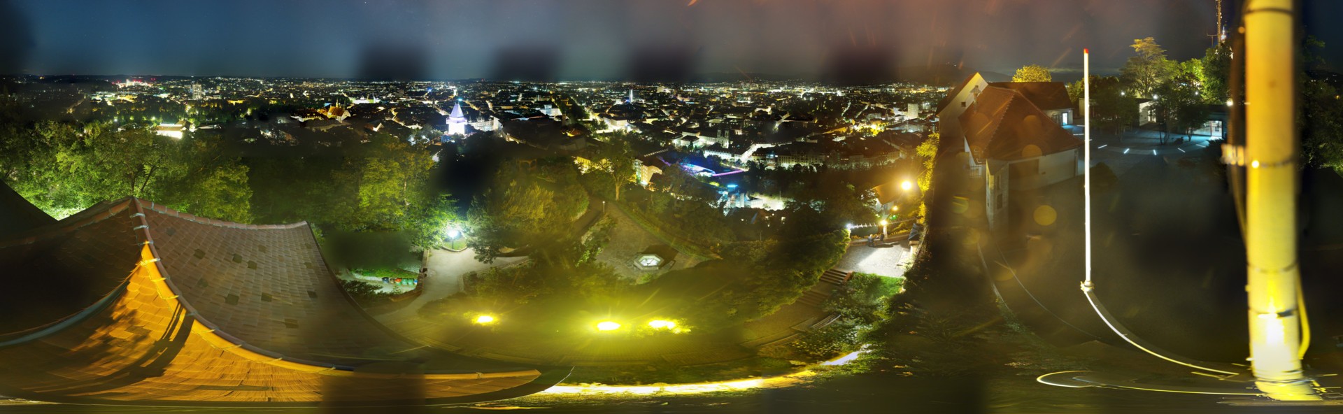Archiv Foto Webcam Graz: Panorama vom Schlossberg