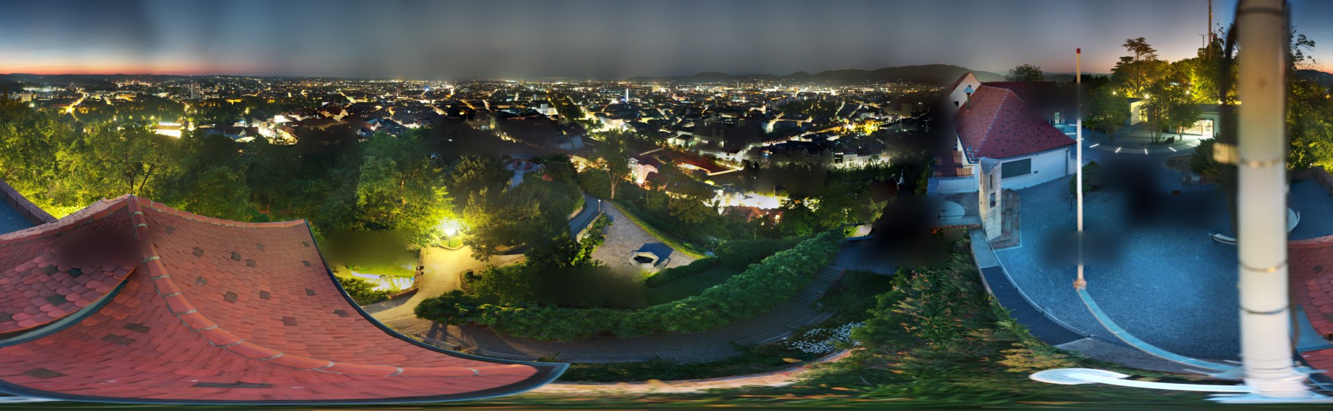 Archiv Foto Webcam Graz: Panorama vom Schlossberg