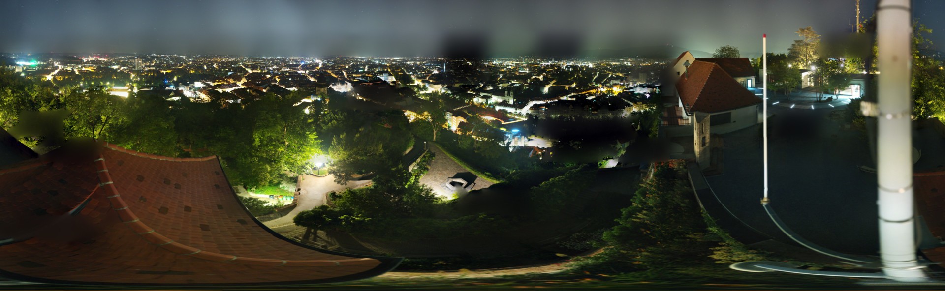 Archiv Foto Webcam Graz: Panorama vom Schlossberg