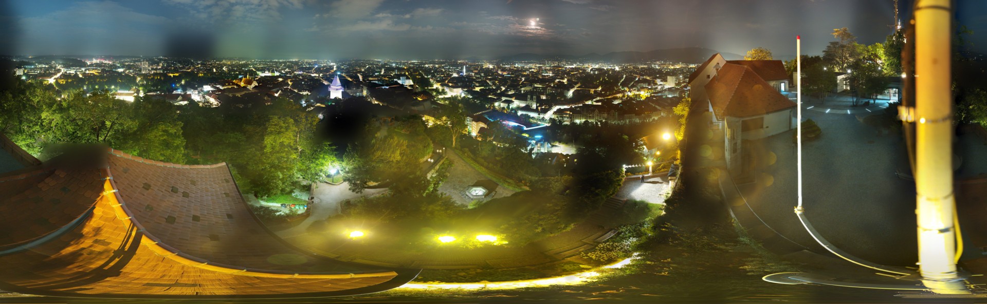 Archiv Foto Webcam Graz: Panorama vom Schlossberg