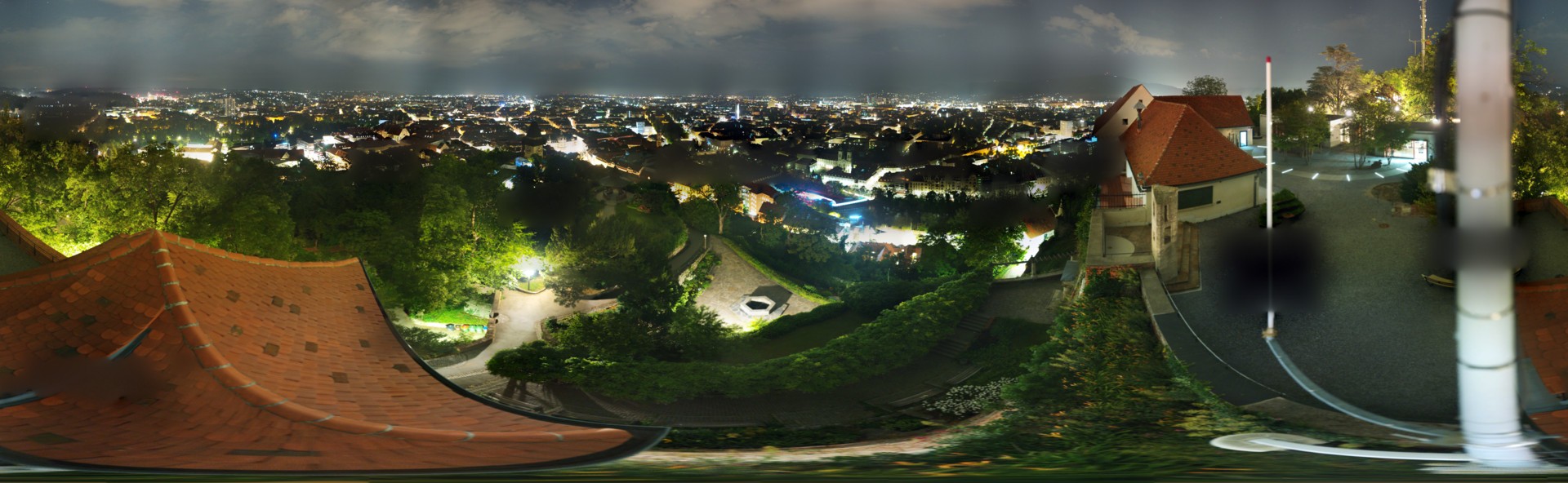 Archiv Foto Webcam Graz: Panorama vom Schlossberg
