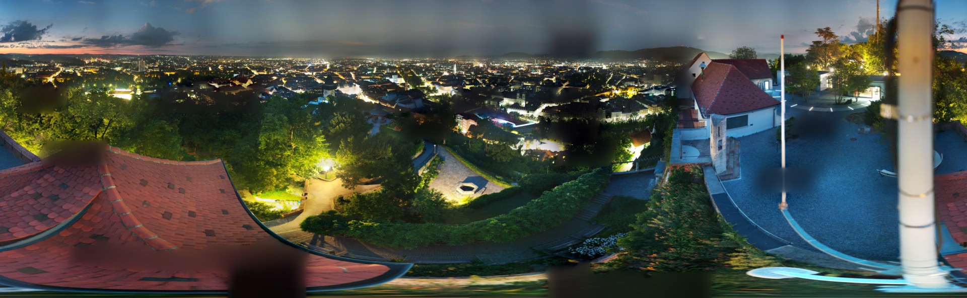 Archiv Foto Webcam Graz: Panorama vom Schlossberg
