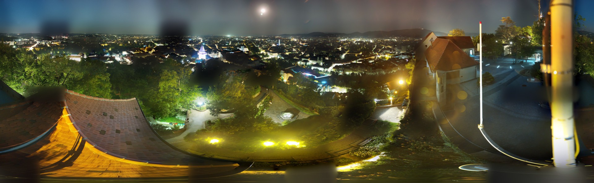 Archiv Foto Webcam Graz: Panorama vom Schlossberg