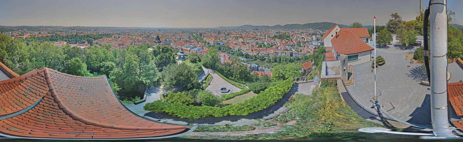 Archiv Foto Webcam Graz: Panorama vom Schlossberg