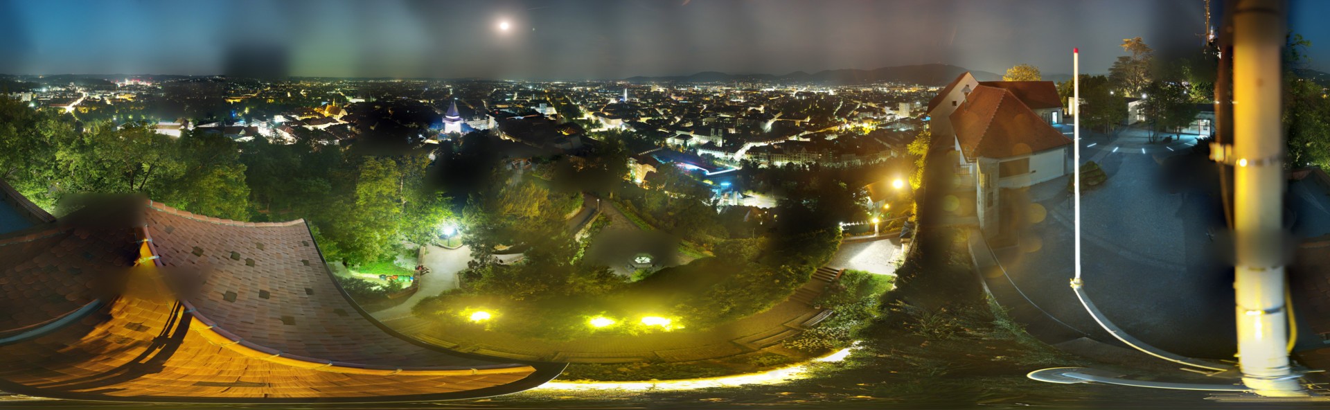 Archiv Foto Webcam Graz: Panorama vom Schlossberg