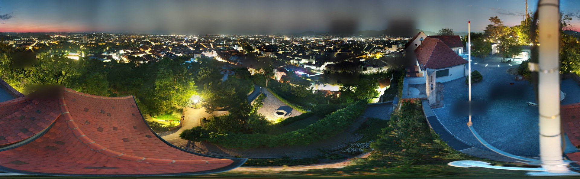 Archiv Foto Webcam Graz: Panorama vom Schlossberg