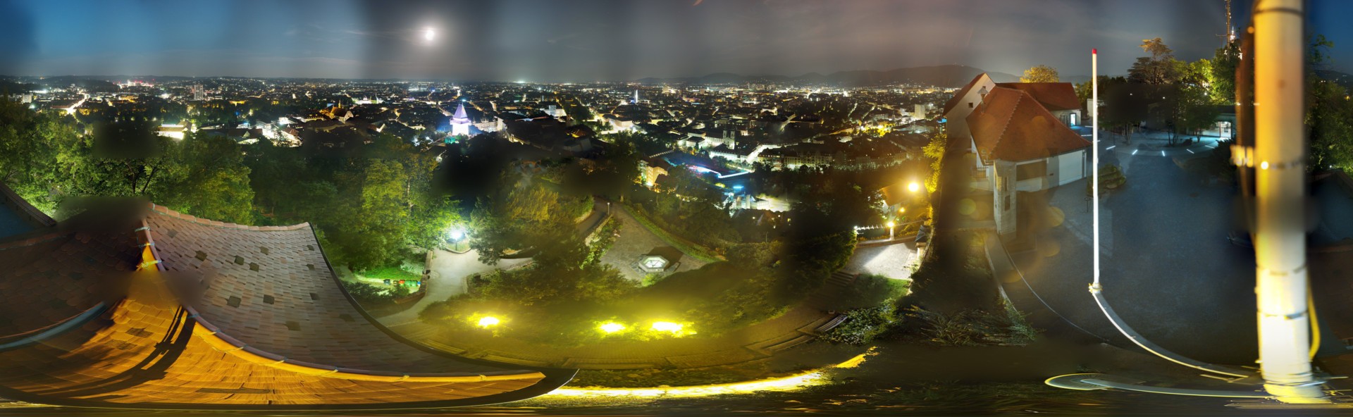 Archiv Foto Webcam Graz: Panorama vom Schlossberg