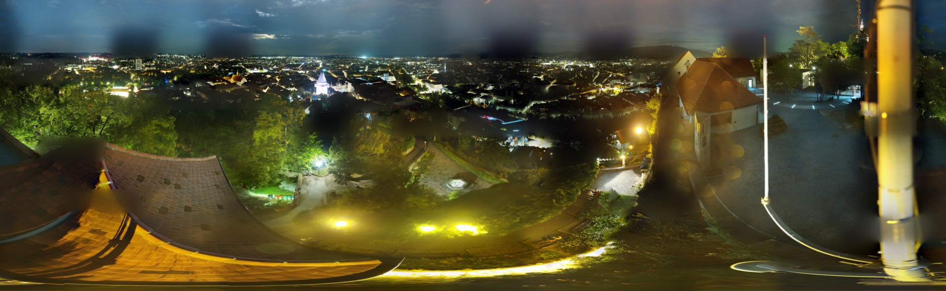 Archiv Foto Webcam Graz: Panorama vom Schlossberg