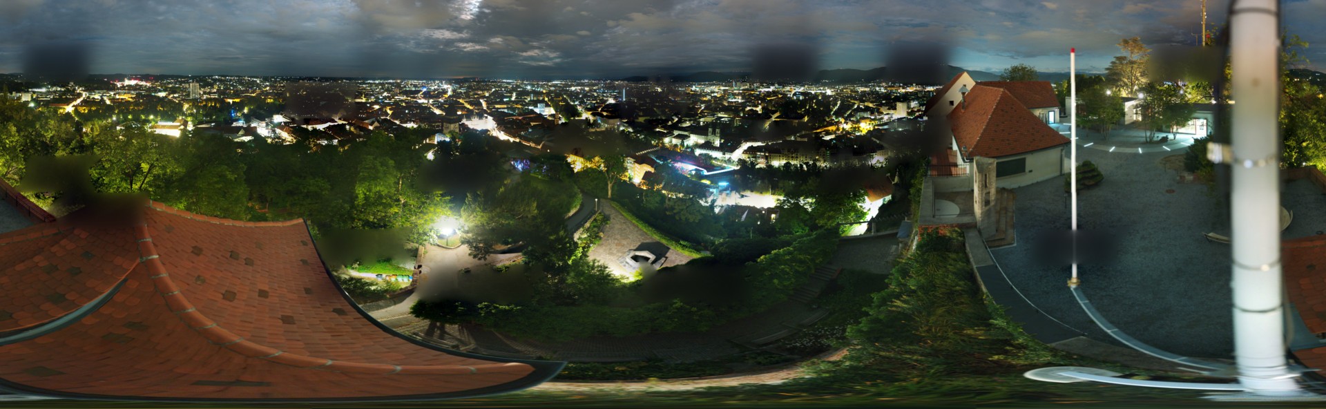 Archiv Foto Webcam Graz: Panorama vom Schlossberg