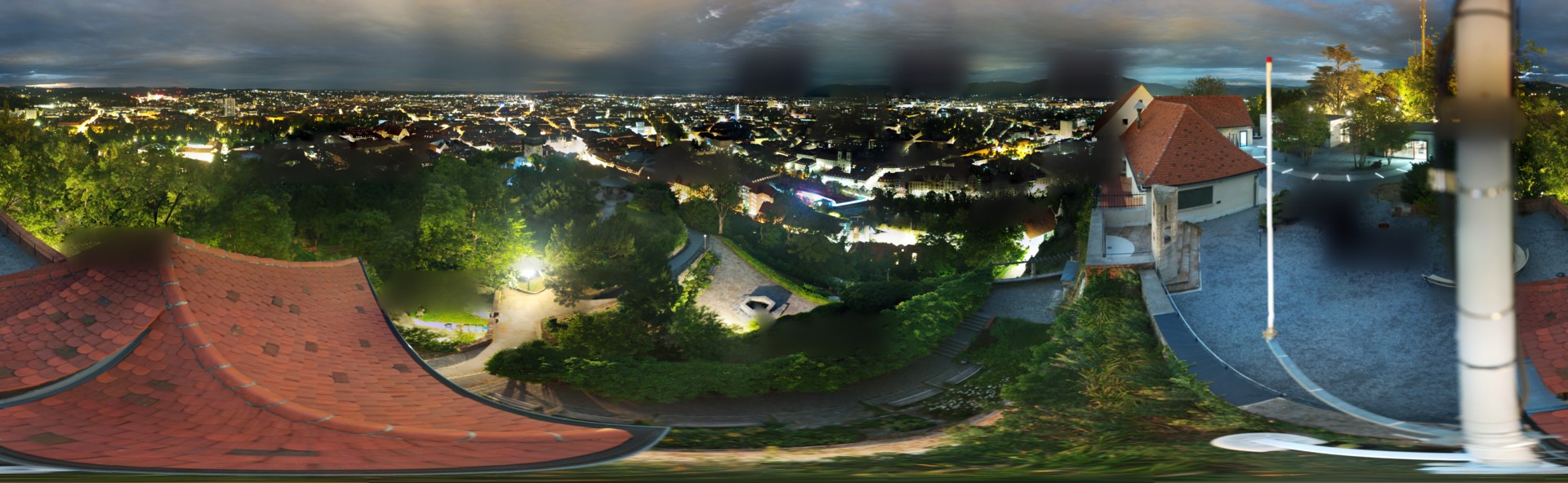 Archiv Foto Webcam Graz: Panorama vom Schlossberg