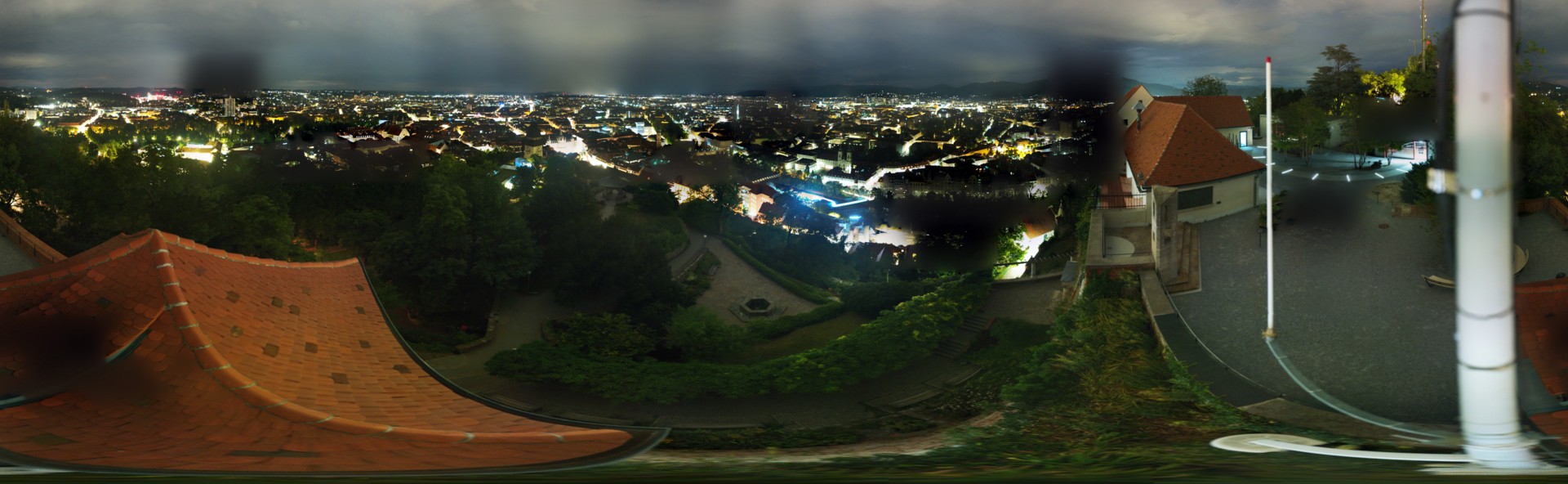 Archiv Foto Webcam Graz: Panorama vom Schlossberg