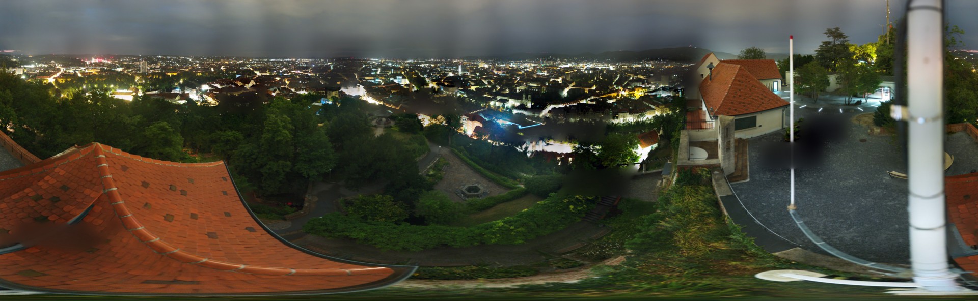Archiv Foto Webcam Graz: Panorama vom Schlossberg