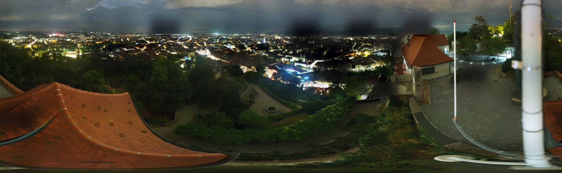 Archiv Foto Webcam Graz: Panorama vom Schlossberg
