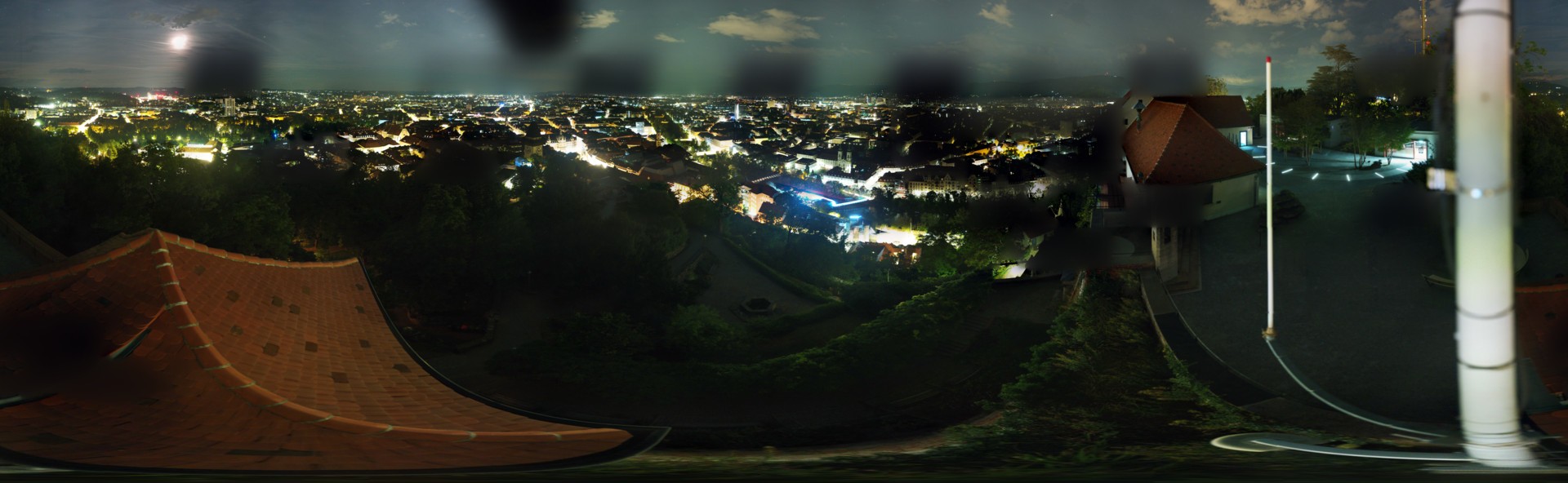 Archiv Foto Webcam Graz: Panorama vom Schlossberg