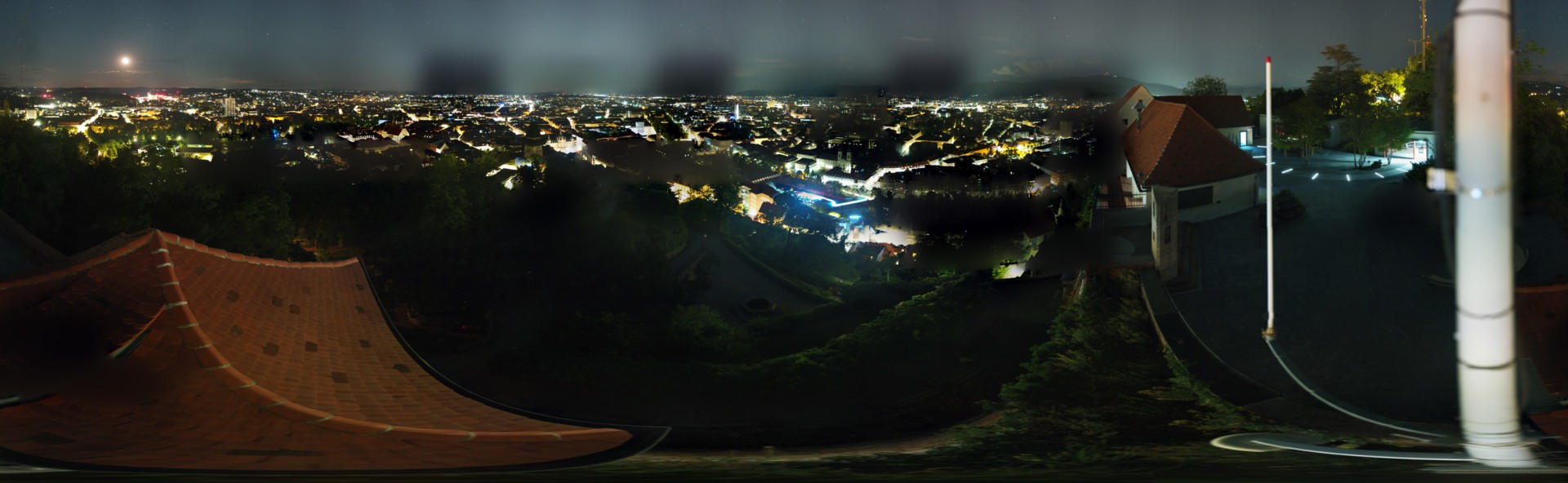 Archiv Foto Webcam Graz: Panorama vom Schlossberg