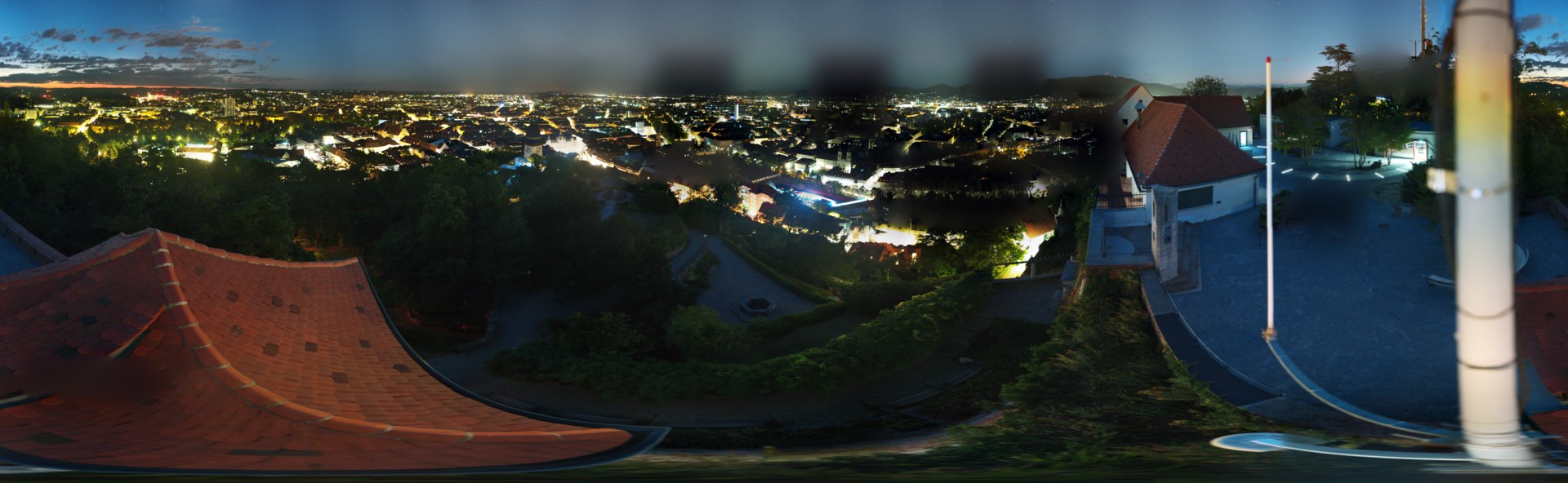 Archiv Foto Webcam Graz: Panorama vom Schlossberg