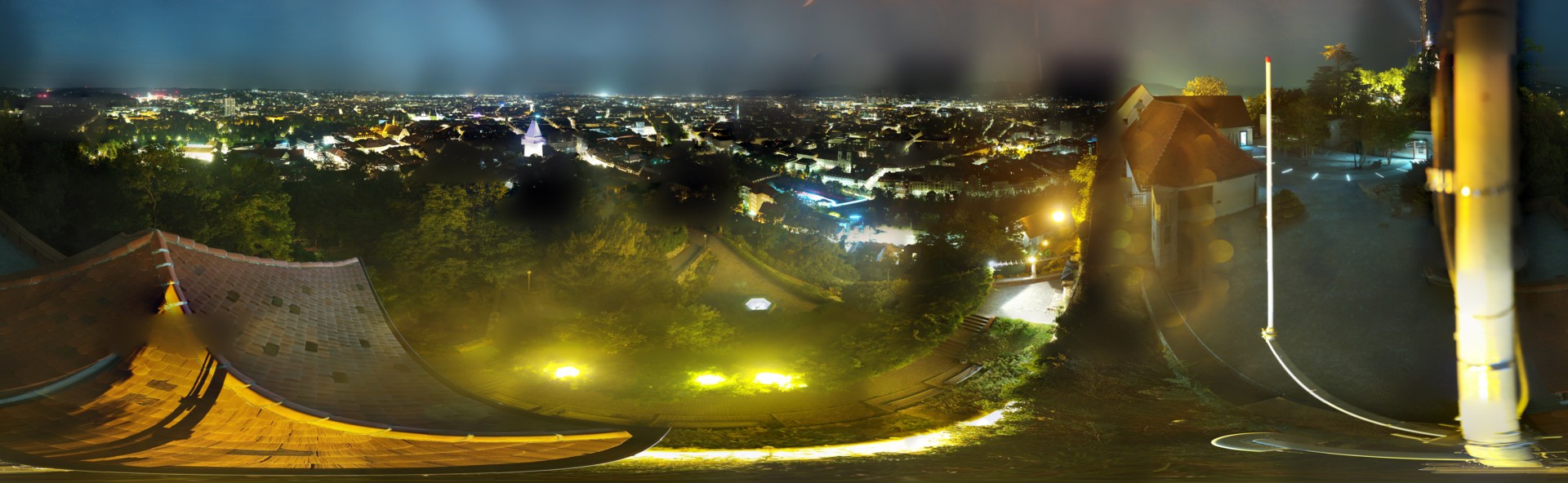 Archiv Foto Webcam Graz: Panorama vom Schlossberg