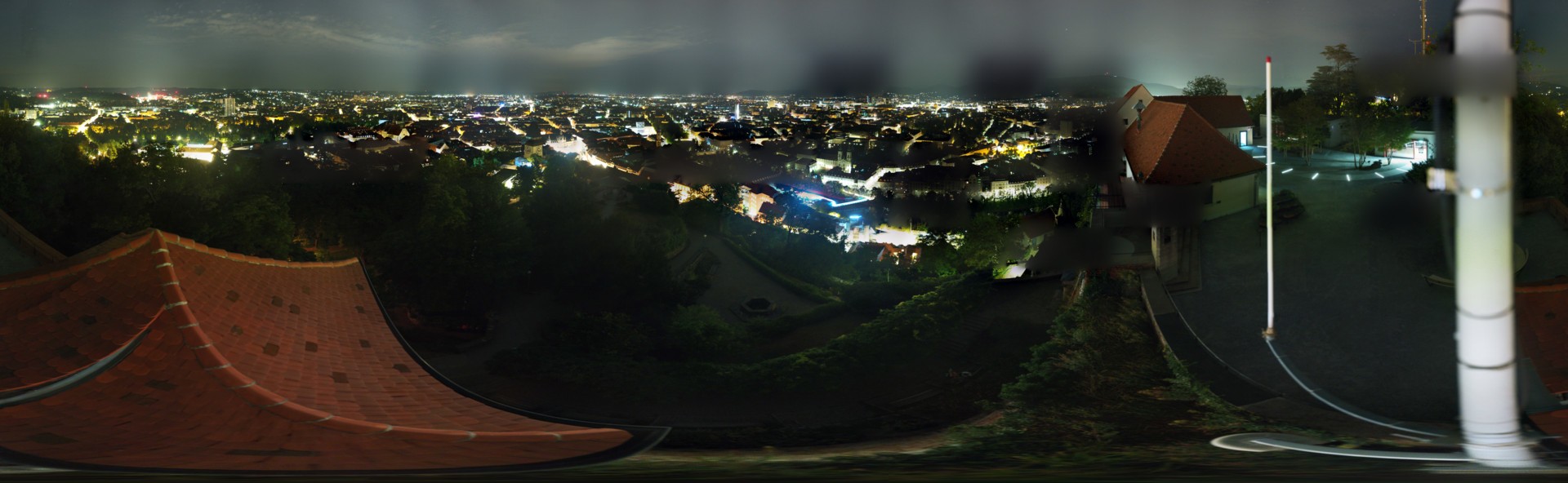 Archiv Foto Webcam Graz: Panorama vom Schlossberg